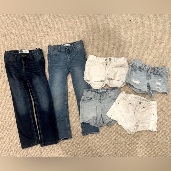 Girls Denim Jeans and Shorts. Good condition. All but one short is adjustable - Picture 1 of 3